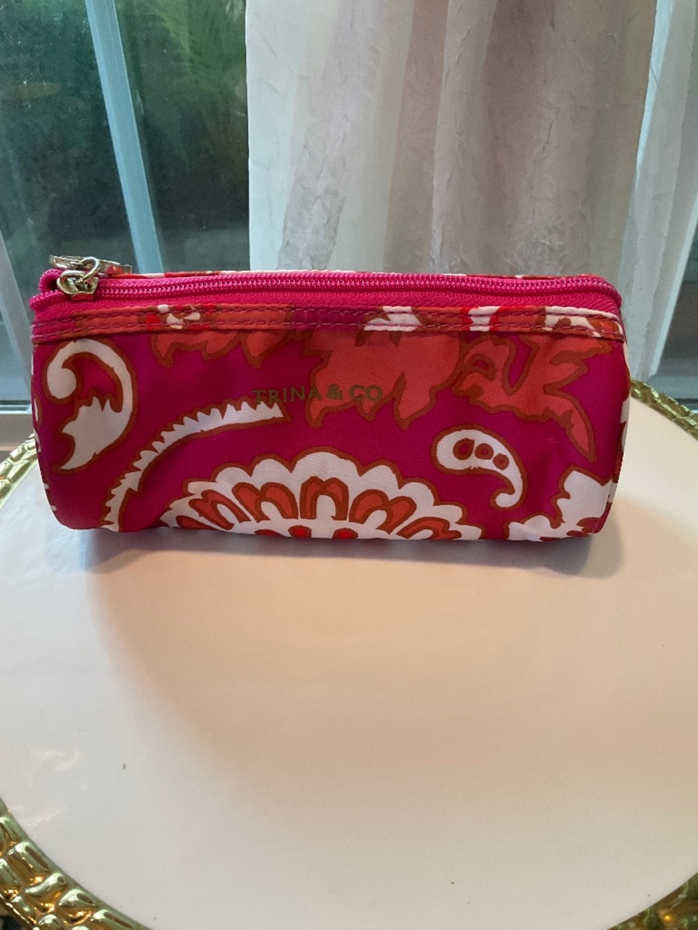Trina & Co. Small Pink Make-Up Bag NWOT